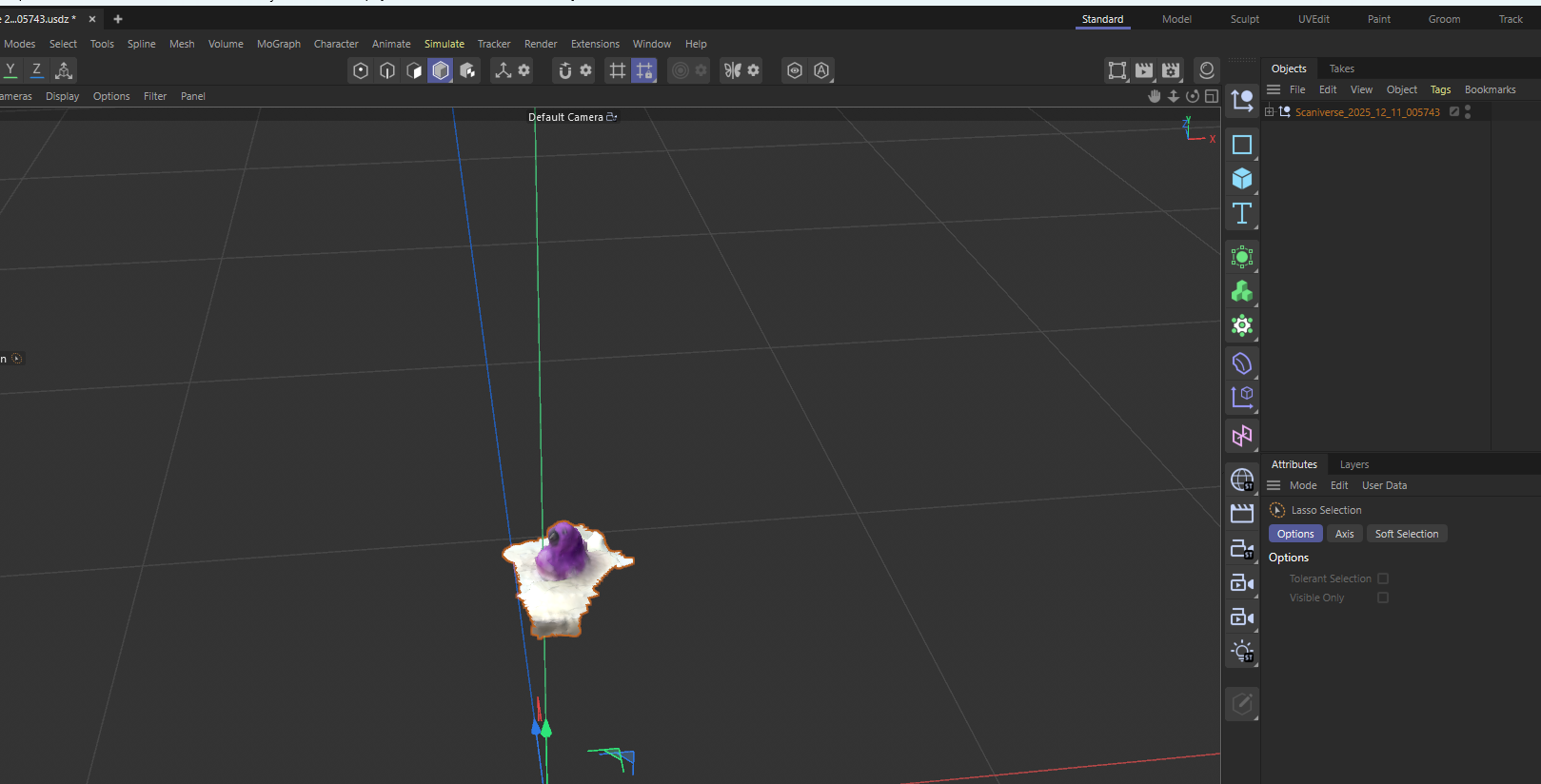 Activity 2 Scaniverse and Cinema 4D proccess work